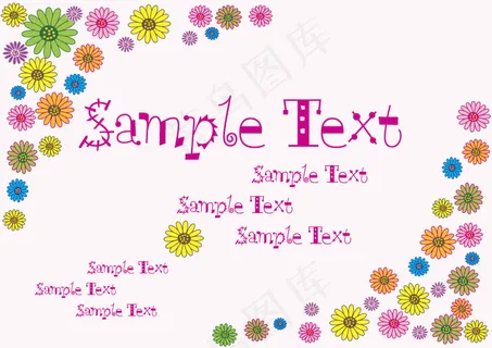 多可爱的风格花纹矢量素材