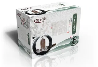 木鱼石茶具包装 (展开图)图片