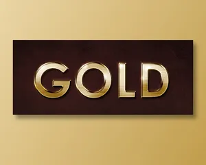 金属立体字效果