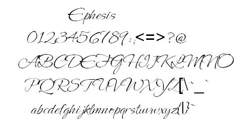 Ephesis 英文字体下载