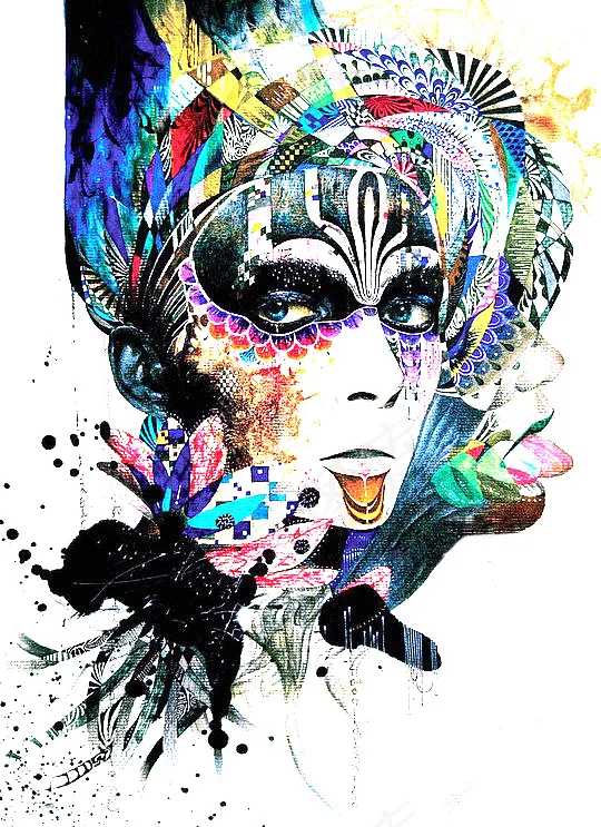 位图 插画 时尚插画 人物插画 女...