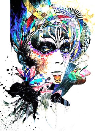 位图 插画 时尚插画 人物插画 女...