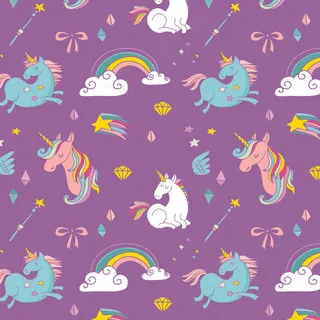 卡通可爱北欧童话梦幻儿童动物无缝平铺背景头像印刷矢量图片素材