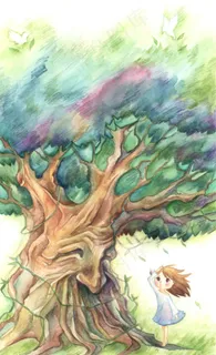 树下的小女孩 树下的小女孩