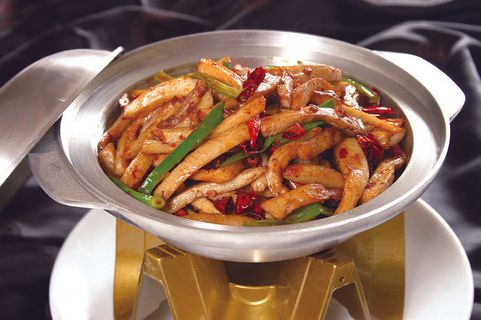 干锅手撕杏鲍菇图片