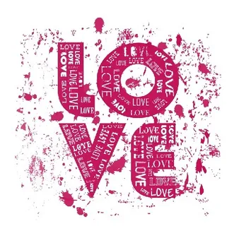 LOVE涂鸦艺术字样