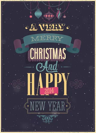 圣诞节快乐矢量海报素材