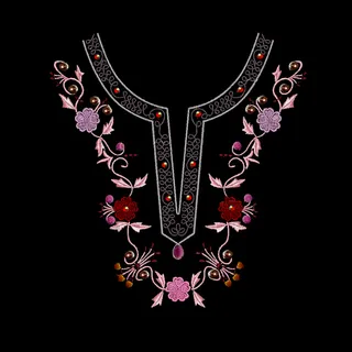 位图 绣花 民俗风 花边领边 免费...