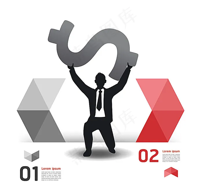 金融商务信息图表eps,ai矢量模版下载