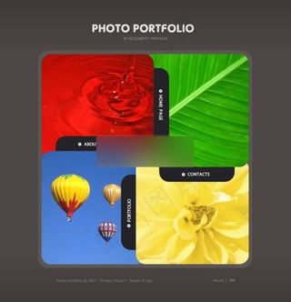 4方块旋转特效flash整站模板