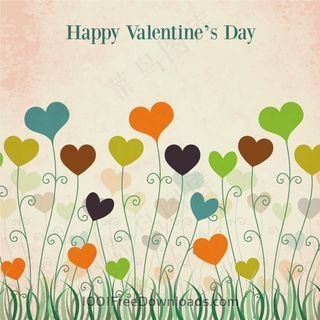 情人节矢量图标背景海报图