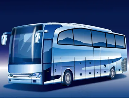 大巴车旅游bus矢量