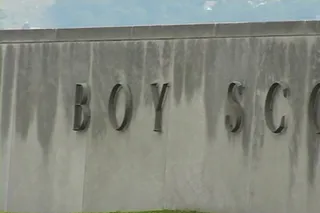 美国的标志和旗帜股票视频童子军