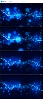 蓝色粒子LED视频素材