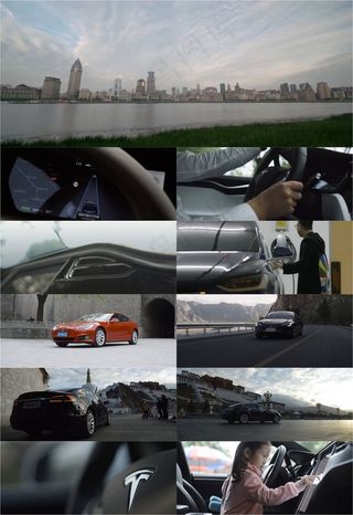 特斯拉在中国北京西藏西安上海的宣传...