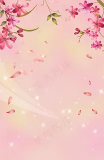 粉色花星光素材