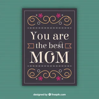 情感短语可爱的母亲节卡片