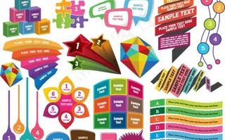 五颜六色的装饰图形矢量素材二