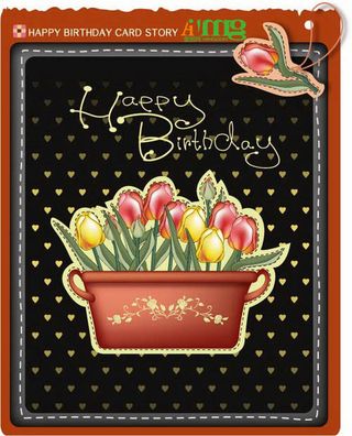 可爱生日贺卡模板素材12款