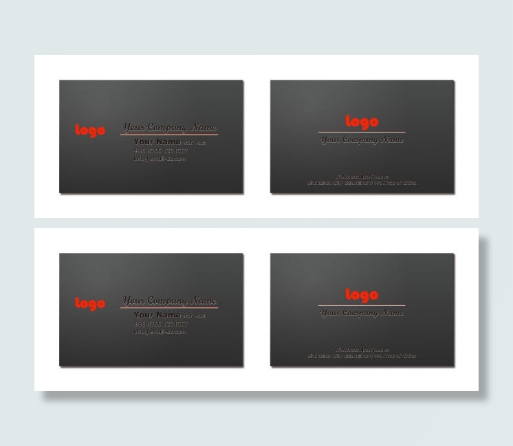 磨砂黑色简洁创意名片