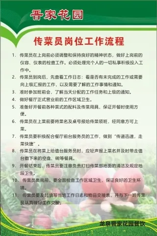 传菜员岗位工作流程