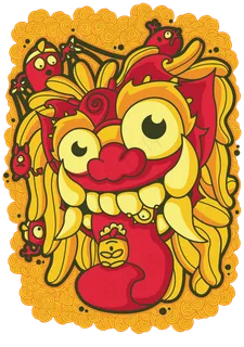 卡通节日舞龙舞狮PNG透明素材