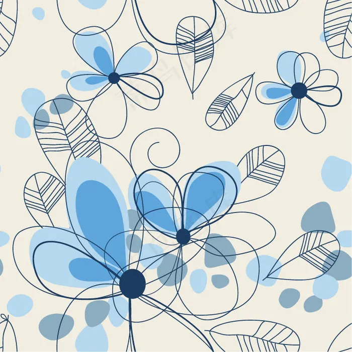 摘要夏季花卉背景矢量图形eps,ai矢量模版下载