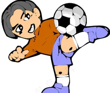 足球 卡通运动人物图片
