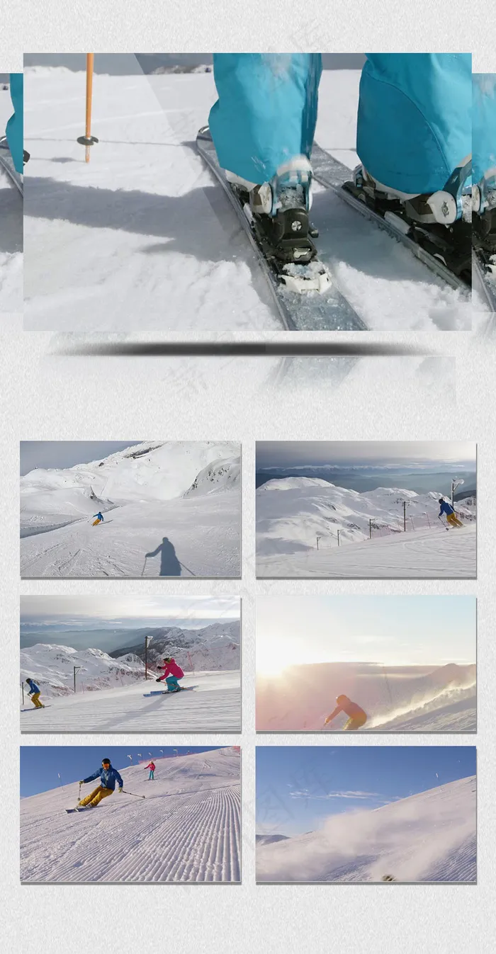 滑雪场休闲生活运动视频素材