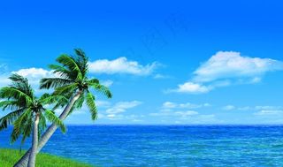 分层海边图图片