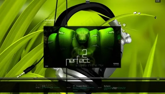 清新音乐网站动画模板