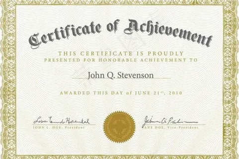 证书矢量素材图片