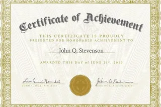 证书矢量素材图片