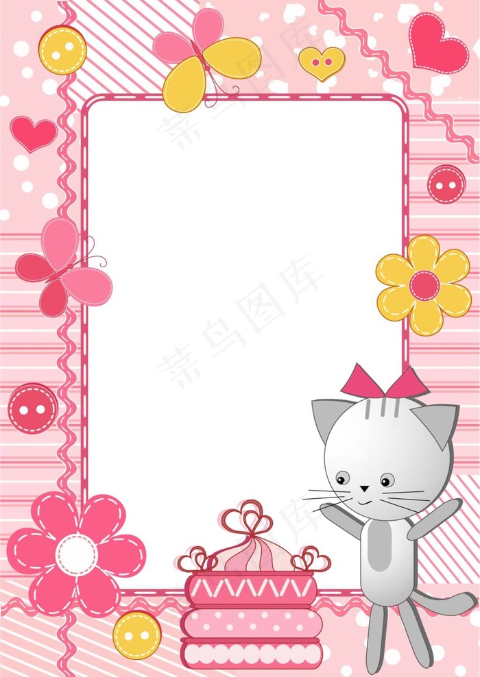 卡通插画边框相框矢量素材免费下载