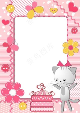 卡通插画边框相框矢量素材免费下载