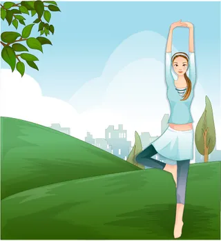 10动态女孩矢量素材