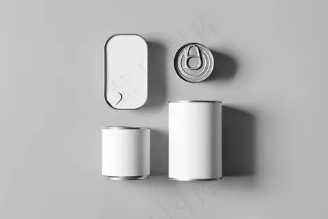 高档易拉罐瓶子盒子VI样机形像展示...