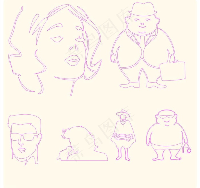 手绘人物图片