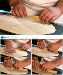 厨师做面过程视频素材