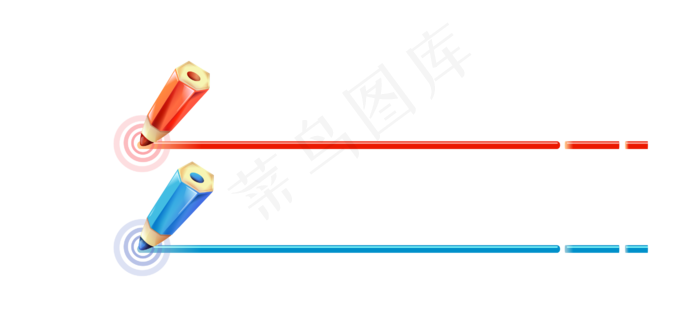 矢量卡通扁平化铅笔栏装饰