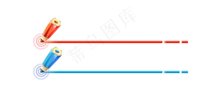 矢量卡通扁平化铅笔栏装饰