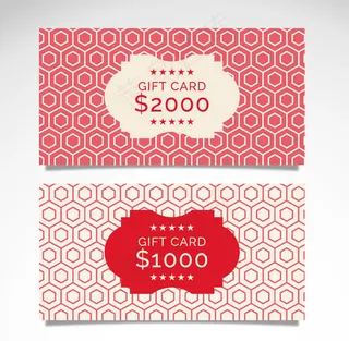 2款红色礼品券矢量素材