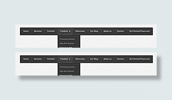 黑色简约导航栏psd素材