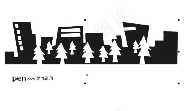 都市城市建筑剪影模板下载