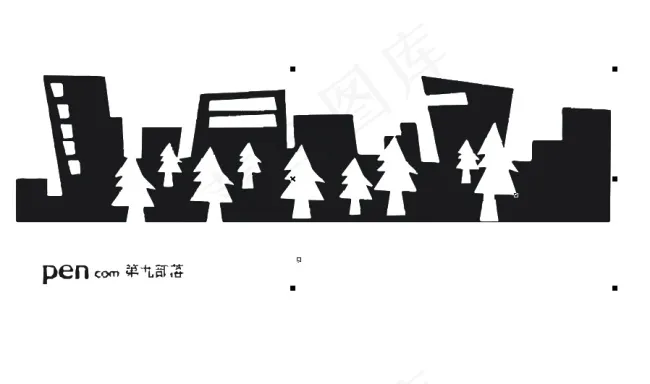 都市城市建筑剪影模板下载cdr矢量模版下载