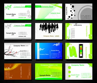 经典简洁风格名片设计矢量素材