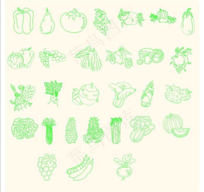 蔬菜和水果矢量图片