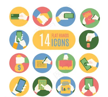 手部动作图标矢量图片