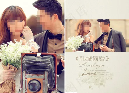 婚纱展板素材下载