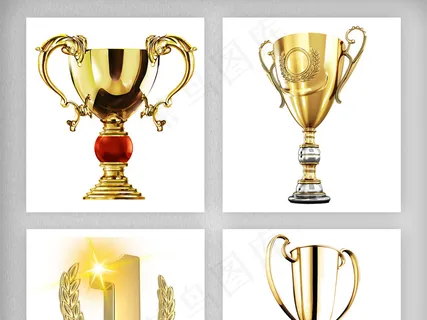 颁奖典礼金色颁奖奖杯冠军奖杯素材